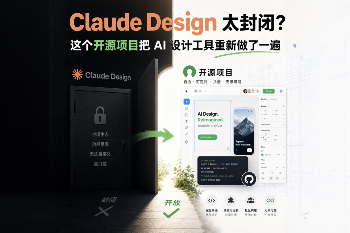 Claude Design 太封闭？这个开源项目把 AI 设计工具重新做了一遍
